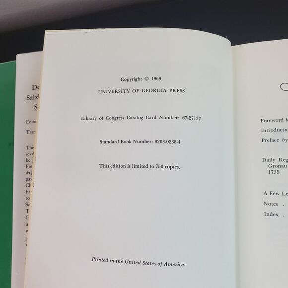 Samuel Urlsperger Detailed Reports Salzburger Emigrants Who Settled America Lot - Picture 7 of 16